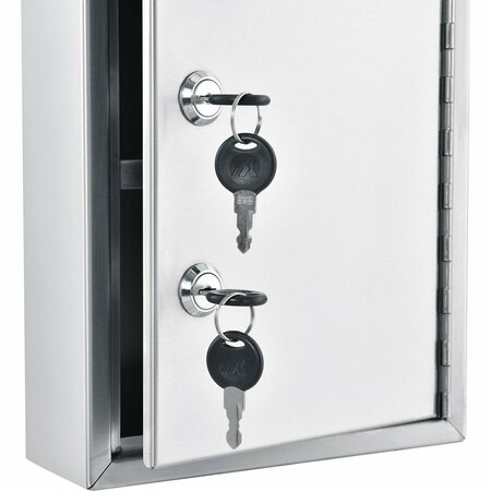 Global Industrial Stainless Steel Compact Medical Security Cabinet with Double Key Locks 670149SS